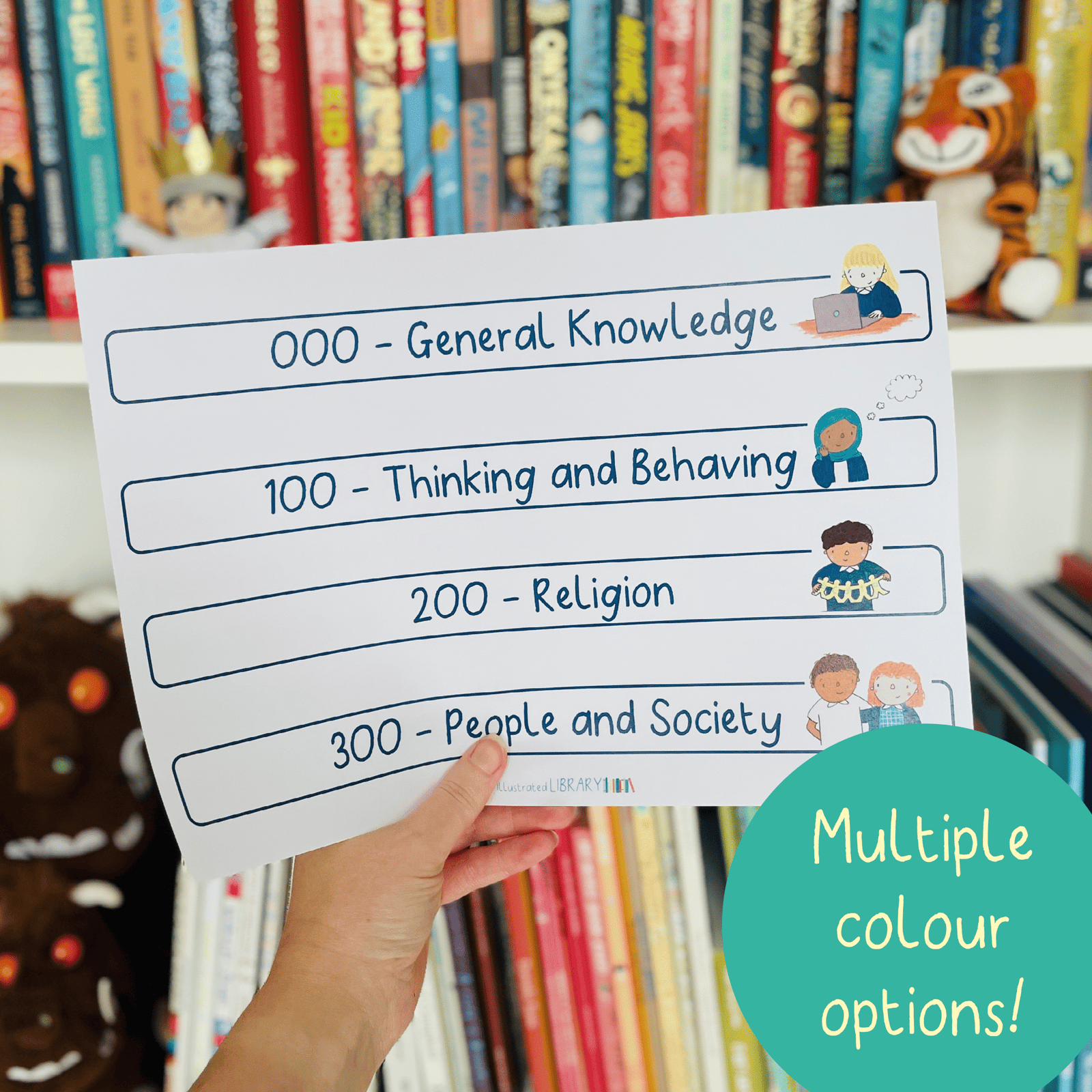 Illustrated Dewey Decimal Shelf Headers